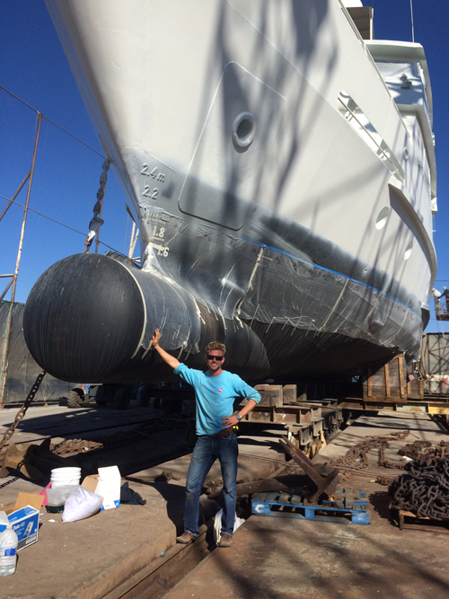 Captain Shaun with the Nautilus Explorer at Refit 2015