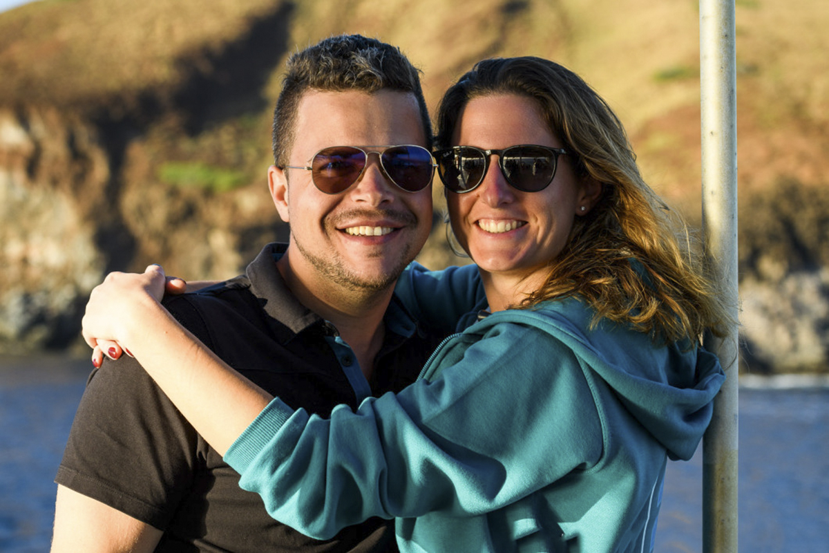 Happy honeymooners in Socorro! Photo by Chuck Babbit