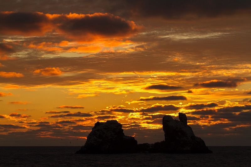 Roca Partida close at sunset